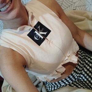 Calvin Klein Women's Beige Crop Top